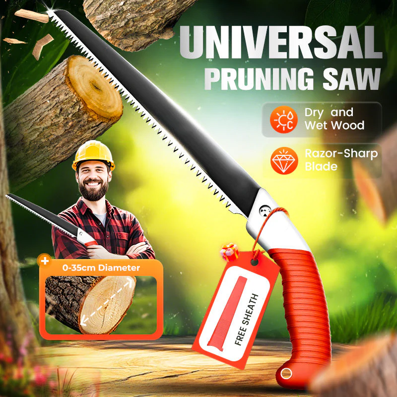 🌿 JETZT 50% RABATT! ⚡ Leichte und scharfe Universalsäge mit Scheide – SK5-Stahl, schneller Schnitt & ergonomischer Griff 🔪
